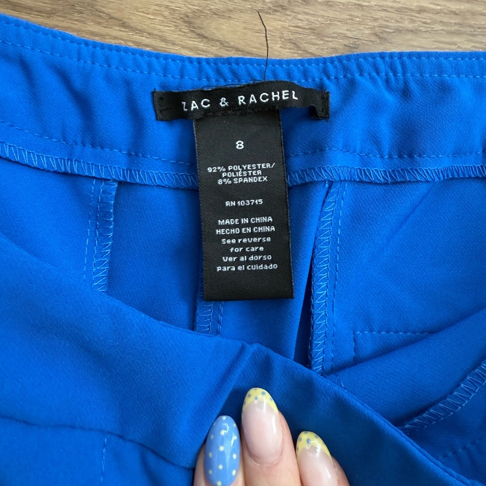 Zac & Rachel Lapis Blue Pull On Ankle Work Pants - Picture 4 of 4